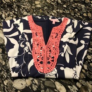 Lilly Pulitzer Dress. Navy and coral.